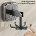 thumbnail image 6 of PATLOLLAV Hanging Utensil Holder Hooks Kitchen Utensil Hanger Wall Mount 360 Degrees Rotating Folding Hook Self Adhesive Hook Utensil Rack with 6 Hooks for Kitchen Bathroom Cabinet, 6 of 7