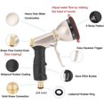 thumbnail image 2 of NUNADERNU 9 Patterns Metal Jet Spray Water Gun, Perfect for Garden, Lawn Watering, Car Washing, Cleaning, Pet Washing，, 2 of 5