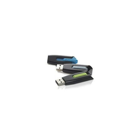 UPC: 0023942991267 | Verbatim Store n Go V3 16GB USB 3.0 Flash Drive – 3pk – Blue Green Gray Model 99126