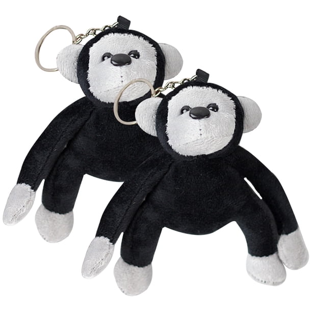 GOOHOCHY 2 llaveros de gorila para niñas, colgante de gorila kawaii, bolso, mochila, colgante de peluche