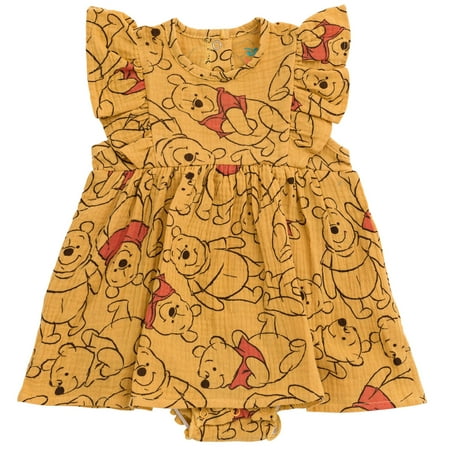 Disney Winnie the Pooh Newborn Baby Girls Romper Orange 0-3 Months