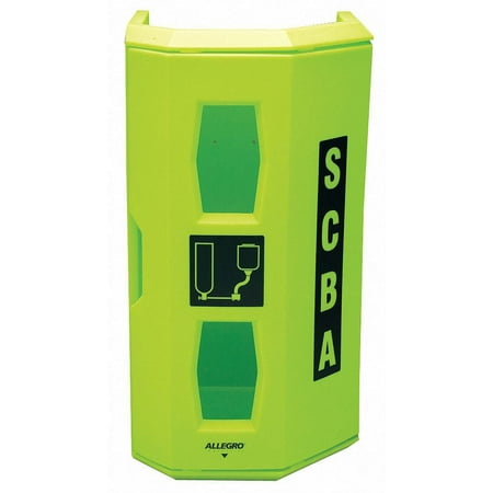 Allegro Industries SCBA Wall Case,Polyethylene,Green 4150