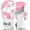 Pink&White, variant on Boxing Gloves Women Punching Sparring Kickboxing MMA Training Heavy Bag Glove Black Leather 8 10 12 14 16 oz for Womens