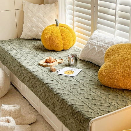 

Namzi Solid Color Plush Table Runner Faux Sheepskin Decorative Shaggy Dresser Scarf Not-Slip Desk Pad Luxury False Fur Dresser Tablecloth-Light green 70x150cm(27.56x59.06inch)