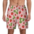 thumbnail image 2 of Goofa Strawberries Printed Men's Swim Trunks Board Shorts Quick Dry Mens Swimming Trunks with Compression Liner,Breathable Fit Hawaii Beach Shorts-Large, 2 of 9