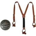thumbnail image 2 of CTM®  Coated Leather Button-End Y-Back Suspender with Bachelor Buttons (Men's), 2 of 5