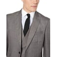 thumbnail image 2 of Adam Baker by Needle & Stitch 12965 Mens 3-Piece Peak Lapel Modern Fit Suit- Medium Grey - 38L, 2 of 7