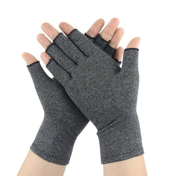 Relieve Hand Discomfort with 1pair Fingerless Compression Gloves