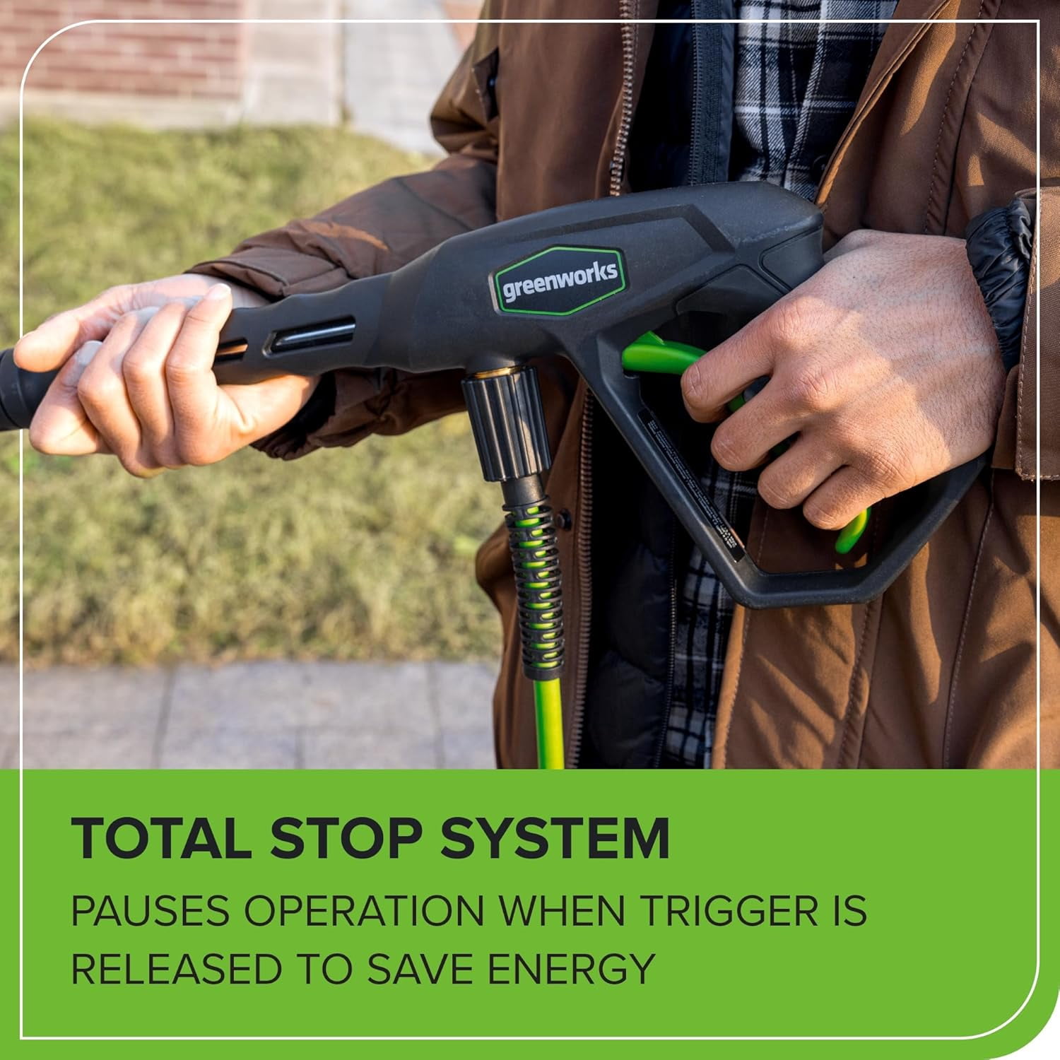 Greenworks 2100 PSI Portable Pressure Washer with Wheels + Telescoping Handle, 1.2 GPM