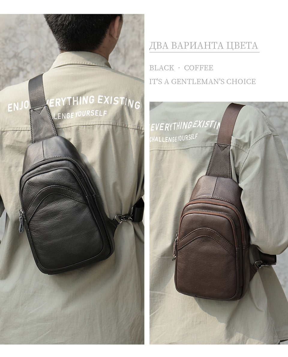 Ninesung Male Genuine Leather Shoulder Bag For Men Casual Crossbody Man  Handbag Messenger Bag Male Side Bags Guarantee Men's Bags Waterproof  Durable