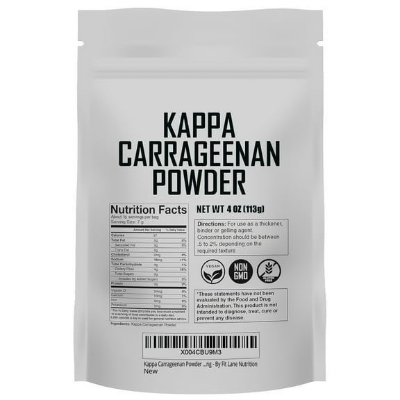 Kappa Carrageenan Powder 4 oz - For Vegan Mozzarella Cheese, Non-GMO. Refined Food Grade. Carrageenan Powder for Marbling