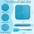 thumbnail image 7 of Lick Mat Dogs (2pack) + Blue Spatula, BPA-Free Food Grade Silicone Feeder Mat for Boredom & Anxiety Reduction, Strong Suction Cups for Easy Grooming and Slow Feeding Mat for dogs(Orange & Blue), 7 of 7