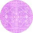 thumbnail image 1 of Ahgly Company Indoor Round Oriental Purple Traditional Area Rugs, 5' Round, 1 of 4