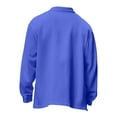 thumbnail image 6 of LISTHA Men's Casual Flap Pocket Button Front Long Sleeve Jackets Blue XL, 6 of 6