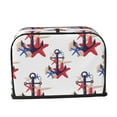 thumbnail image 6 of Toaster Covers 2 Slice, anchor seashells starfishes Retro Waterproof Bread Machine Cover Fits for Standard 2 Slice Toasters, Home Decor Toaster Protection with Hanging Rope, 6 of 7
