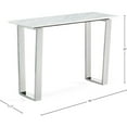 thumbnail image 3 of Meridian Furniture Carlton Contemporary Stone Console Table in Chrome, 3 of 4