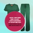 thumbnail image 4 of Natural Uniforms Women's Ultra Soft Stretch Drop-Neck 2 Pocket Scrub Top and Pants 82009200N (Hunter Green, Medium), 4 of 7
