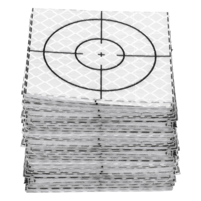 Uxcell 80pcs Survey Reflector Sheet 50x50mm Self-Adhesive Survey Target Mark Silver