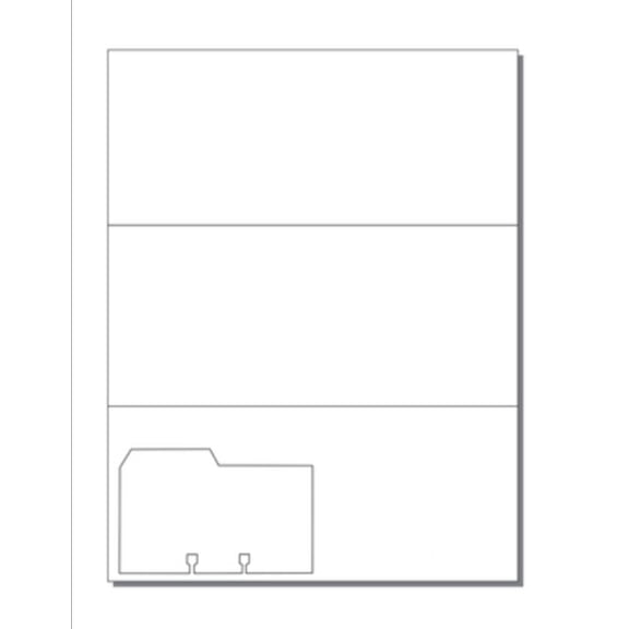 Tri-Fold Mailer w Rotary File Card (4"x 2-5/8") on 8.5"x 11" Wht Cvr -100 Sheets