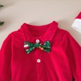 thumbnail image 5 of sdbrld Infant Baby Boy Christmas Outfit 3 6 9 12 18 Months Long Sleeve Romper Pants and Hat 3Pcs Clothes Set Sizes 0-3 Months, 5 of 8