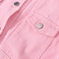 thumbnail image 6 of HAJWOH Denim Vest Top for Women 2025 Trendy Sleeveless Jean Jacket Comfy Casual Classic Cute Cropped Jackets Coats Pink XL, 6 of 6