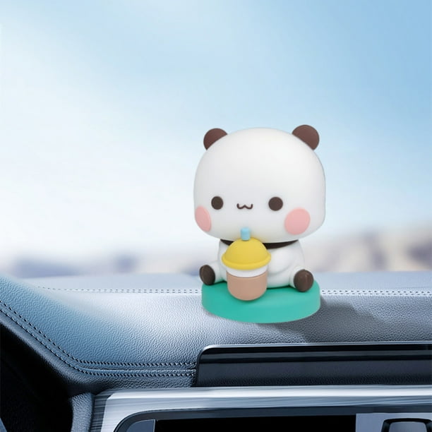 Bubu Dudu Panda Bear Figure Shaking Head Auto Center Console Ornament Cartoon Miniatures Car Home – buy at low prices in the online store