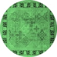 thumbnail image 1 of Ahgly Company Indoor Round Oriental Emerald Green Traditional Area Rugs, 8' Round, 1 of 4