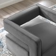 thumbnail image 7 of Modway Booth Performance Velvet  Performance Velvet Swivel Armchair in Gray, 7 of 7