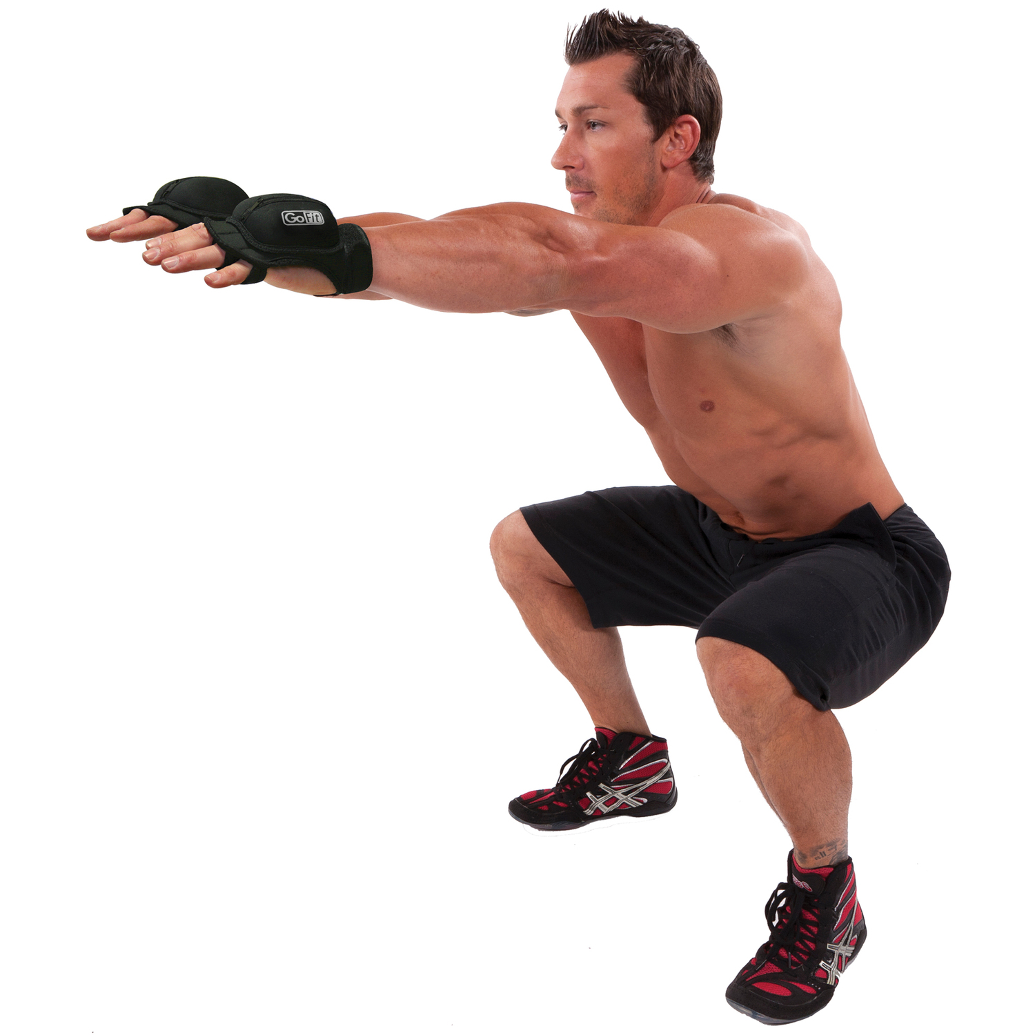 GoFit 1lb Weighted Aerobic Gloves for Cardio Training with Adjustable Weight Inserts