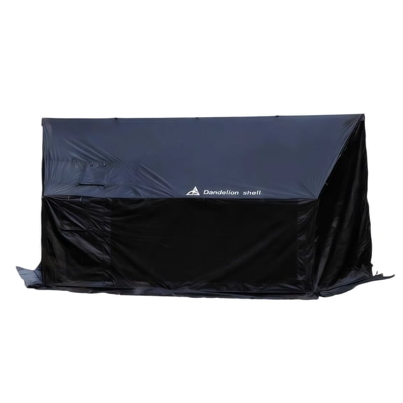 Dandelion Shell Hammock Hot Tent with Stove Jack and Double-Sided mesh Windows - Spacious, Versatile Wall Tent with Snow Skirt(No Poles)-Black Waterproof & Windproof, Ideal for Camping, Backpacking