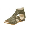 thumbnail image 3 of ZTTD Women's Ladies Fashion Vintage Outdoor Hollow Out Zip Up Sandals Shoes Gold, 3 of 7