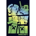 thumbnail image 2 of Men's Minecraft Steve and Alex Vs. Mobs  Graphic Tee Navy Blue 2X Large, 2 of 5