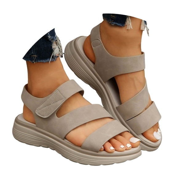 IUJSOY Walking Sandals Women Comfortable Breathable Orthotic Open Toe Arch Support Summer Sandals