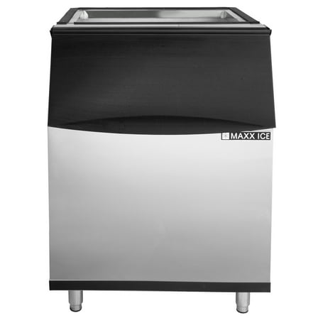 Maxx Ice Storage Bin, 30"W, 580 lbs Storage Capacity, in Stainless Steel with Black Trim (MIB580N)