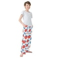 thumbnail image 4 of FORMRS Kids Pajama Pants with Pockets Size 13-14Y Boys Lounge Sleep Bottoms, Playful Strawberries, 4 of 8