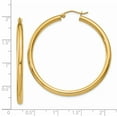 thumbnail image 3 of 14K Yellow Gold 45mm x 3mm Lightweight Round Hoop Earrings, 3 of 3