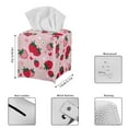 thumbnail image 3 of Psesaysky Fashion Tissue Box Holder - Square PU Leather Tissues Cube Box Cover Waterproof -Cartoon Srawberry Decorative Car Facial Tissue Holder on Table and Barthroom, 3 of 6