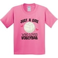 thumbnail image 3 of Inktastic Just a Girl Who Loves Volleyball Youth T-Shirt, 3 of 5