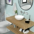 thumbnail image 2 of 13" White Ceramic Vessel Sink, Modern Above-Counter Bathroom Basin with 1.75" Drain, 2 of 7