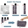 thumbnail image 4 of Awypu Eggplant Damask Floral Picnic Blanket for Camping, Park, Beach, Outdoor 58.3x58.3in, 4 of 6