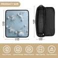 thumbnail image 4 of Hair Tool Organizer Bag with Heat Resistant Mat Removable Travel Storage Case for Hot Air Brushes Curling Irons White Butterflies Pattern, 4 of 8