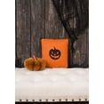 thumbnail image 5 of Jack O' Lantern Cotton Knit Small 10" x 10" Autumn Fall Accent Pillow, 5 of 6