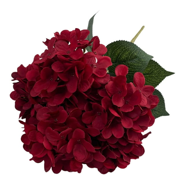 Hydrangea Artificial Flowers Large Artificial Hydrangeas Flowers For Home Decor Indoor Wedding Flowers Bouquets Flowers Kitchen Centerpiece Table Decorations
