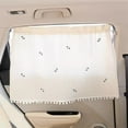 thumbnail image 4 of Mdesiwst Car Window Shade Washable Soft Fabric Printed Curtain Light-proof Heat Insulation Sun Protection Universal Auto Interior Sun Shade Window Curtain Car Accessories, 4 of 7