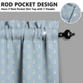 thumbnail image 3 of Ocean Sailing Kitchen Curtains Set Nautical Anchor Ship Compass Lighthouse Tide Coastal Marine Theme Tier and Valance Set for Kitchen or Bathroom, 3 of 3
