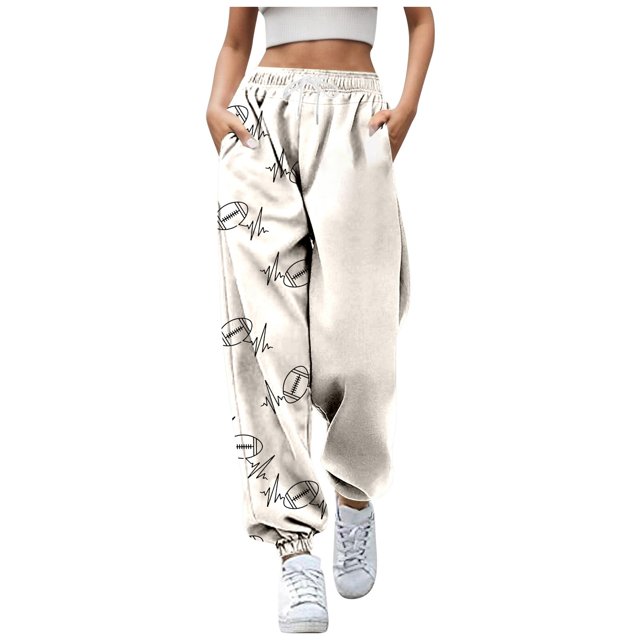 WILLBEST Pantalones Casuales de Mujer para Uso Diario: Joggers Holgados con Estampado de Halloween, Bolsillos y Cintura Alta con Cordón Ajustable. Sudadera Versátil para Otoño E Invierno. Extra Grande
