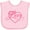 AD-Pink, variant on Inktastic Love in Red and Pink with Heart Boys or Girls Baby Bib