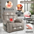 thumbnail image 6 of Oversized Power Lift Recliner Chair with Massage and Heat for Elderly, 180° Big Man Dual Motor Lift Recliner, Large Electric Recliner Chair with 2 Cup Holders,Side Pocket,Single Rocker Sofa 400lbs, 6 of 9