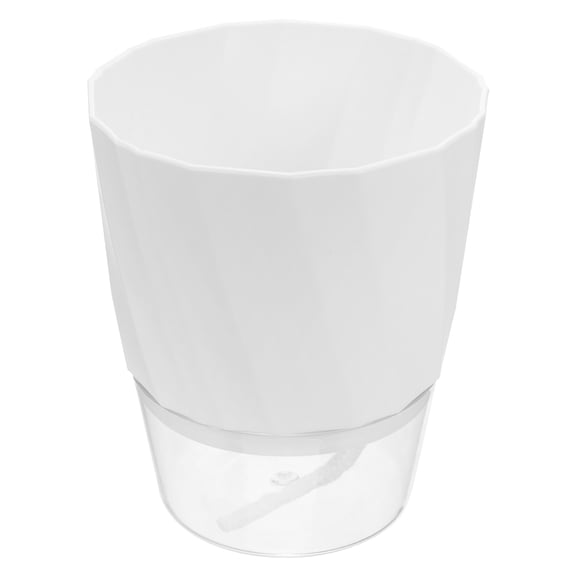 RENACLIPY White Plastic Self-Watering Flowerpot for , Indoor Home Plant Container with Automatic Water Absorption