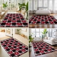 thumbnail image 4 of Large Area Rugs 5'x8', Red Geometric Carpet Runner Indoor Outdoor Rugs Home Decor Aesthetic, Black White Boho Non Slip Mats Washable Accent Rug for Living Room Bedroom, 4 of 8
